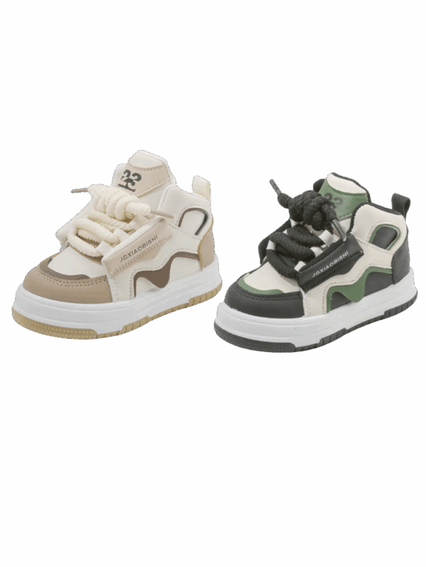 Trendy Kids Sneakers – Color Block Design