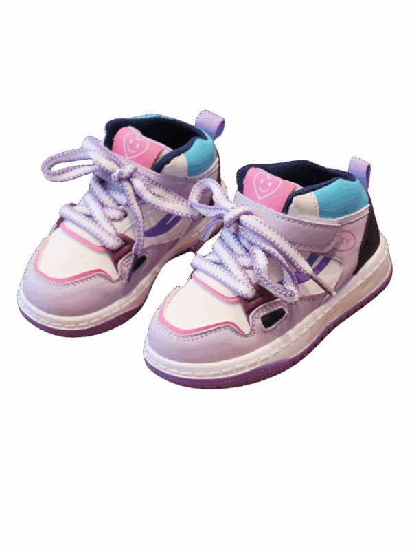 Girls’ Colorful Sneakers – Pink & Purple