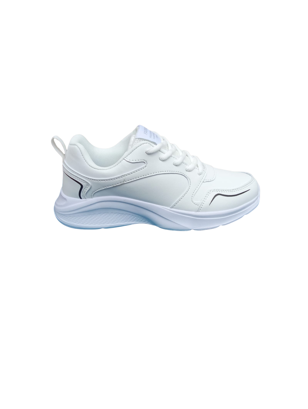 Kids' All-White Athletic Sneakers