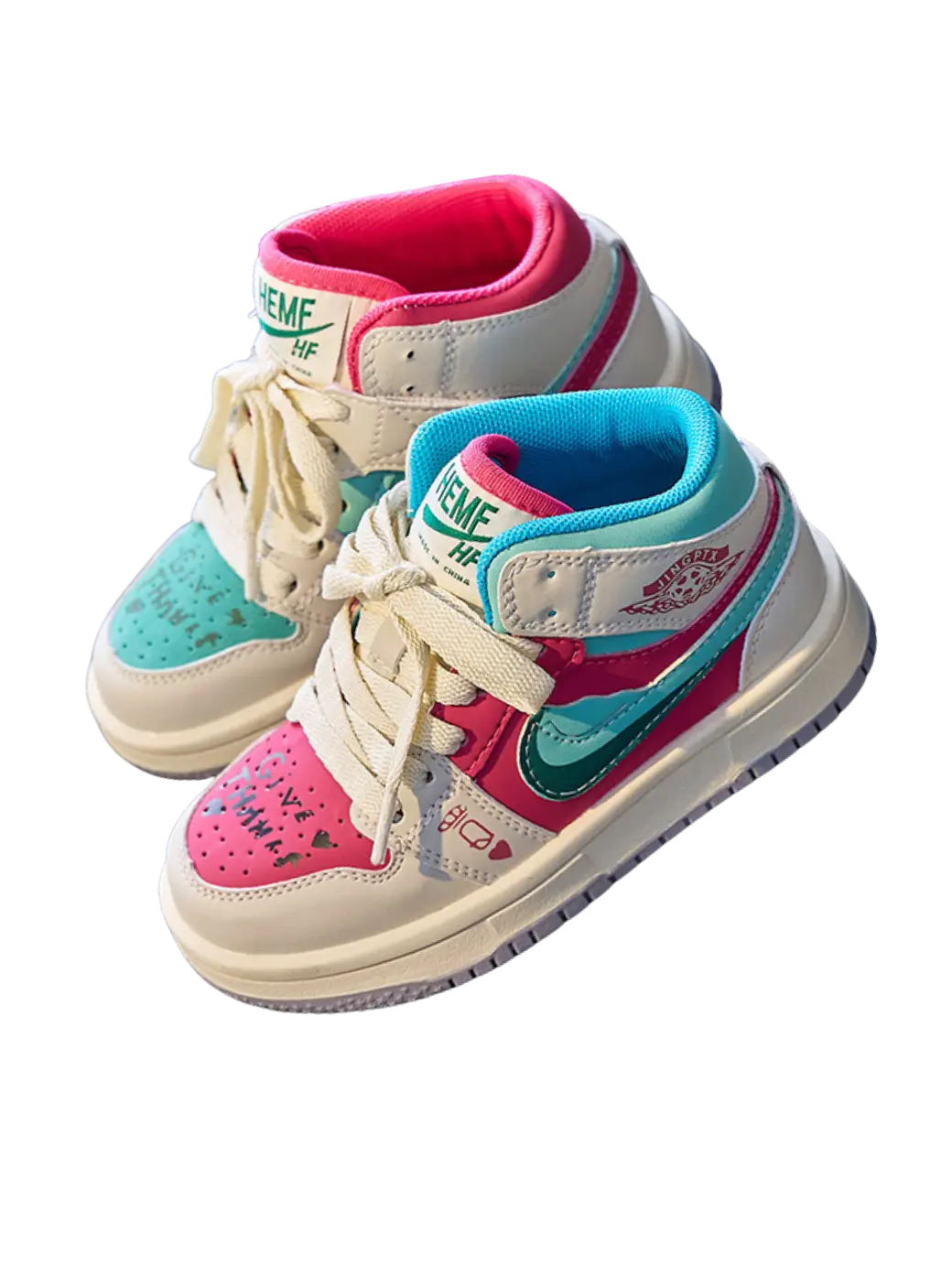 Cartoon Pop High-Top Sneakers