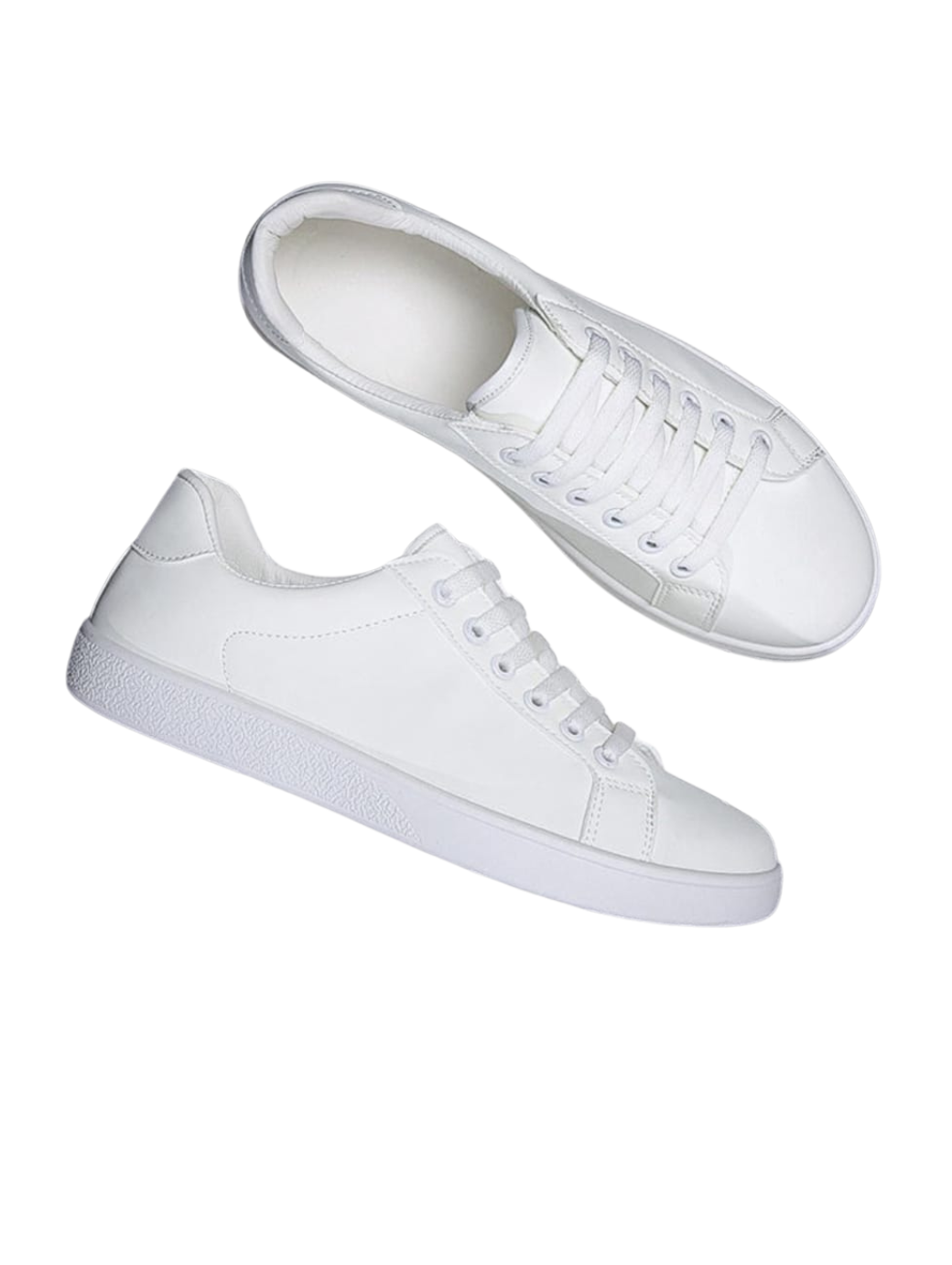 Classic All-White Low-Top Sneakers - Image 3