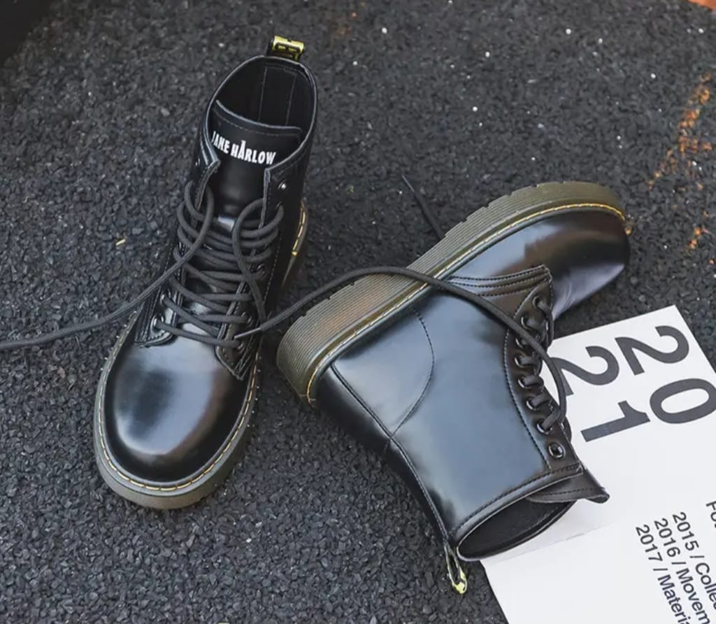 Classic Black Combat Boot - Image 2