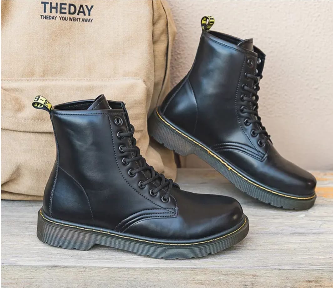 Classic Black Combat Boot - Image 4