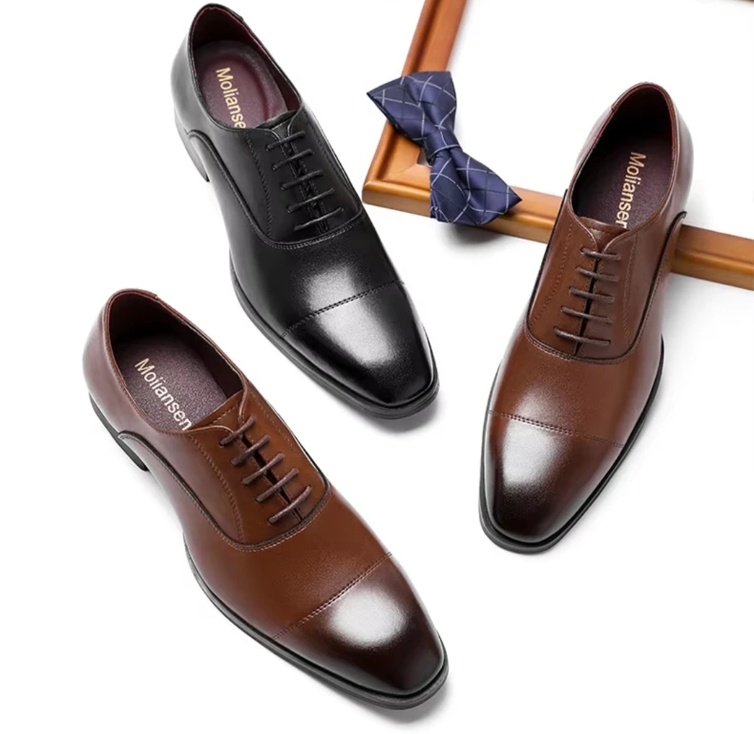 Men’s Cap-Toe Oxford Dress Shoes - Image 6