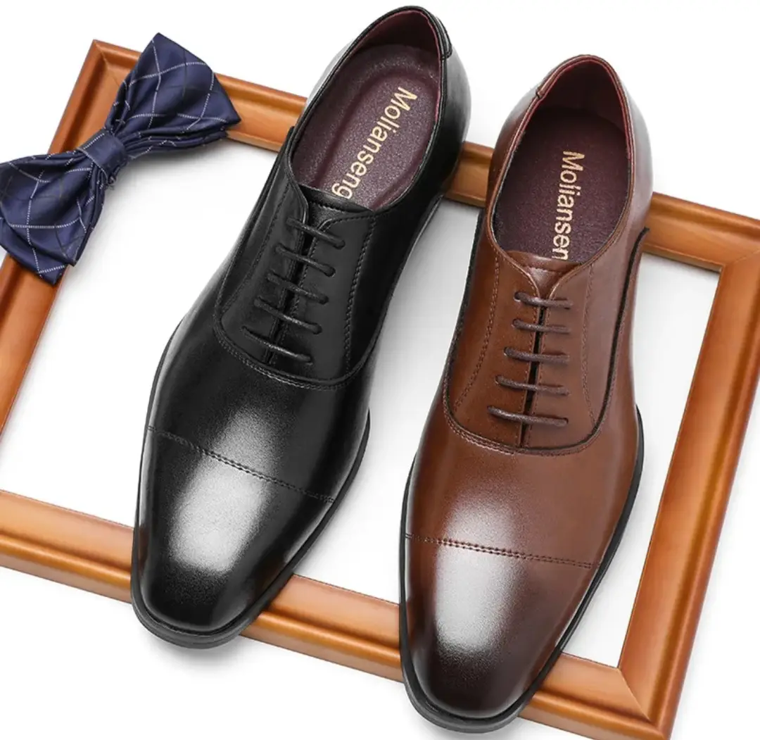 Men’s Cap-Toe Oxford Dress Shoes - Image 5